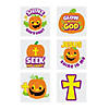 1 1/2" Bulk 72 Pc. Christian Pumpkin Paper Temporary Tattoos Image 1