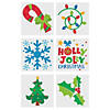 1 1/2" Bulk 72 Pc. Christmas Glitter Paper Temporary Tattoos Image 1