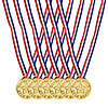1 1/2" Bulk 72 pc. Classic Super Star Goldtone Plastic Medals Image 1