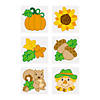 1 1/2" Bulk 72 Pc. Fall Plants & Characters Paper Temporary Tattoos Image 1