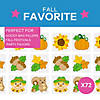 1 1/2" Bulk 72 Pc. Fall Plants & Characters Paper Temporary Tattoos Image 2