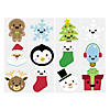 1 1/2" Bulk 72 Pc. Holiday Characters Glitter Paper Temporary Tattoos Image 1