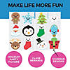 1 1/2" Bulk 72 Pc. Holiday Characters Glitter Paper Temporary Tattoos Image 2