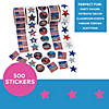 1 1/2" Bulk Classic Patriotic Paper Sticker Roll Assortment - 500 Stickers Image 2