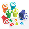 1 1/2" Camp Self-Inking Bright Color Plastic Stampers - 24 Pc. Image 1