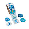 1 1/2" Child Abuse Awareness Paper Sticker Roll - 100 Pc. Image 1