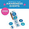 1 1/2" Child Abuse Awareness Paper Sticker Roll - 100 Pc. Image 1