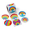 1 1/2" Colorful Rainbows Paper Sticker Roll - 100 Pc. Image 1