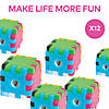 1 1/2" Cube Puzzle Multicolor Plastic Pencil Sharpeners - 12 Pc. Image 1