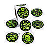 1 1/2" Glow-in-the-Dark Glow with God Sticker Roll - 100 Pc. Image 1