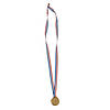 1 1/2" Goldtone Paw Pride Plastic Medals with Red, White & Blue Ribbon - 12 Pc. Image 1