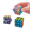 1 1/2" Mini Bright Printed Pattern Plastic Puzzle Cubes - 12 Pc. Image 1
