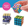 1 1/2&quot; Mini Bright Printed Pattern Plastic Puzzle Cubes - 12 Pc. Image 2