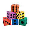 1 1/2" Mini Bright Solid Color Foam 6-Sided Playing Dice - 12 Pc. Image 1