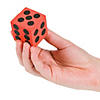 1 1/2" Mini Bright Solid Color Foam 6-Sided Playing Dice - 12 Pc. Image 1