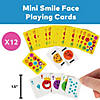 1 1/2" Mini Colorful Smile Face Paper Playing Card Decks - 12 Pc. Image 2