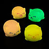1 1/2&quot; Mini Glow-in-the-Dark Rubber Squeeze Cat Toys - 12 Pc. Image 1