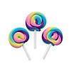 1 1/2" Mini Multicolor Lollipop-Shaped Rubber Erasers - 24 Pc. Image 1