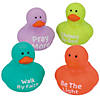 1 1/2" Mini Religious Inspirational Message Rubber Ducks &amp;#8211; 24 Pc.  Image 1