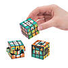 1 1/2" Mini Silly Monster Multicolor Plastic Puzzle Cubes - 12 Pc. Image 1