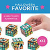 1 1/2" Mini Silly Monster Multicolor Plastic Puzzle Cubes - 12 Pc. Image 1