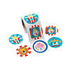 1 1/2" Multicolor Carnival Paper Stickers - 100 Pc. Image 1