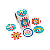 1 1/2" Multicolor Carnival Paper Stickers - 100 Pc. Image 1