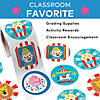 1 1/2" Multicolor Carnival Paper Stickers - 100 Pc. Image 3