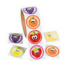 1 1/2" Multicolor Friendly Fruit Characters Paper Sticker Roll - 100 Pc. Image 1