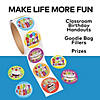 1 1/2" Multicolor Happy Birthday Sticker Roll - 100 Pc. Image 1