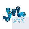 1 1/2" Ocean Life Light & Dark Blue Plastic Stampers - 24 Pc. Image 1