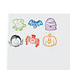 1 1/2" Orange and Black Halloween Character Stampers - 24 Pc. Image 2
