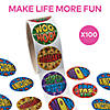 1 1/2" Prismatic Motivational Incentive Paper Sticker Roll - 100 Pc. Image 1