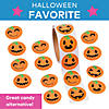 1 1/2" Pumpkin Jack-O'-Lantern Face Paper Sticker Roll - 100 Pc. Image 2