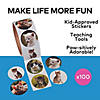 1 1/2" Realistic Cat Photo Paper Sticker Roll &#8211; 100 Pc. Image 1