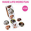 1 1/2" Realistic Dog Photo Paper Sticker Roll &#8211; 100 Pc. Image 2