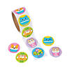 1 1/2" Scented Multicolor Foodimals Paper Sticker Roll - 100 Pc. Image 1