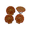 1 1/2" Thanksgiving Brown & Gold Turkey Plastic Rings - 24 Pc. Image 1