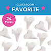 1 1/2" White Shark Tooth-Shaped Rubber Erasers - 24 Pc. Image 2