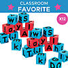 1 1/2" x 1 1/2" Red & Blue Foam Alphabet Dice - 12 Pc. Image 2