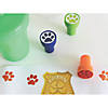 1 1/2" x 1" Bright Colors Paw Print Plastic Stampers - 24 Pc. Image 2