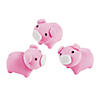 1 1/2" x 1" Cute Pig-Shaped Pink Rubber Erasers - 24 Pc. Image 1