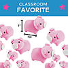 1 1/2" x 1" Cute Pig-Shaped Pink Rubber Erasers - 24 Pc. Image 2