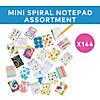 1 1/2" x 2"  Bulk 144 Pc. Mini Everyday Fun Spiral Paper Notepads Assortment Image 2