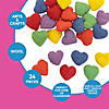 1 1/2" x 2" Classic Rainbow Solid Color Wool Felt Hearts - 24 Pc. Image 2