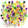 1 1/2" x 8" Bulk 250 Pc. Halloween Sticky Characters on String  Image 1