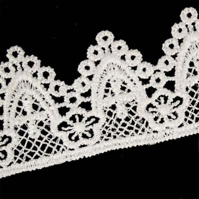 1 1/2"x30 Yards White Venice Lace Trim Image 1