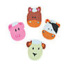 1 1/4" Assorted Farm Animal Rubber Erasers - 24 Pc. Image 1