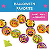 1 1/4" Bulk 144 Pc. Mini Christian Pumpkin Solid Color Plastic Spin Tops Image 1