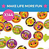 1 1/4" Bulk 144 Pc. Mini Christian Pumpkin Solid Color Plastic Spin Tops Image 2